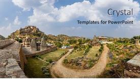  Presentation with udaipur - Slides having kumbhalgarh-is-a-mewar-fortress background and a light blue colored foreground