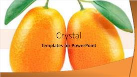  Presentation with foolishness cross - Presentation consisting of kumquat-fruit-and-cross-cut background and a gold colored foreground