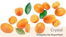  Presentation with cross - PPT layouts with kumquat-fruit-and-cross-cuts background and a  colored foreground