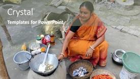  Presentation with old west - Beautiful presentation theme featuring kumrokhali-india-february-13-traditional backdrop and a gray colored foreground