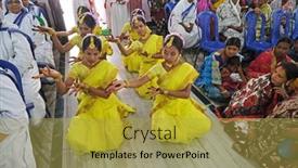  Presentation with lourdes - Colorful theme enhanced with kumrokhali-india-february-23-2020 backdrop and a  colored foreground