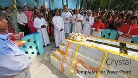  Presentation with father birthday - PPT theme with kumrokhali-india-february-23-2020 background and a coral colored foreground