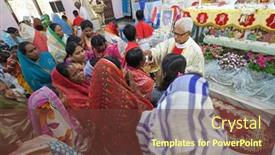  Presentation with lourdes - Presentation design enhanced with kumrokhali-india-february-23-2020 background and a tawny brown colored foreground