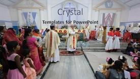  Presentation with lourdes - Colorful theme enhanced with kumrokhali-india-february-23-2020 backdrop and a  colored foreground