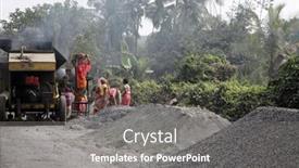  Presentation with construction materials - Colorful presentation design enhanced with kumrokhali-india-january-12-crowd backdrop and a gray colored foreground