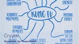  Presentation with chinese-traditional - Slide deck with kung-fu-traditional-chinese-martial background and a light blue colored foreground