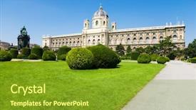  Presentation with museum - Theme enhanced with kunsthistorisches museum in vienna wide background and a  colored foreground