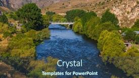  Presentation with landscape - PPT layouts with kura-river-landscape-near-vardzia background and a ocean colored foreground