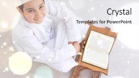  Presentation with happy kids - Theme enhanced with islam - happy kids reading koran background and a sky blue colored foreground