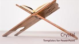  Presentation with traditional - Audience pleasing PPT theme consisting of koran on traditional table backdrop and a lemonade colored foreground