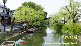  Presentation with quarter - Cool new theme with kurashiki-bikan-historical-quarter backdrop and a tawny brown colored foreground