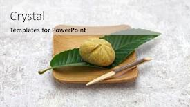  Presentation with japanese - Theme consisting of kuri-kinton-japanese-mashed-chestnuts background and a white colored foreground