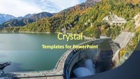  Presentation with dam construction - Slides enhanced with kurobe dam background and a tawny brown colored foreground