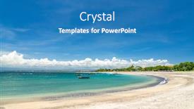  Presentation with indonesia - Slides with kuta-beach-in-bali-indonesia background and a teal colored foreground