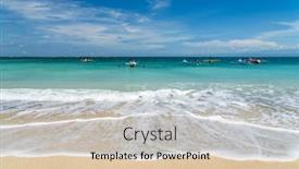  Presentation with indonesia - Theme featuring kuta-beach-in-bali-indonesia background and a soft green colored foreground