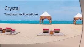  Presentation with bali - Cool new theme with kuta beach in bali indonesia backdrop and a light blue colored foreground