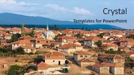  Presentation with village - Cool new slide deck with kutahya in western anatolia turkey backdrop and a  colored foreground