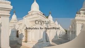  Presentation with caves - Presentation with kuthodaw-pagoda-contains-the-worlds background and a soft green colored foreground