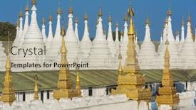  Presentation with caves - PPT layouts consisting of kuthodaw-pagoda-contains-the-worlds background and a mint green colored foreground