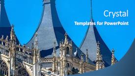  Presentation with kutna hora - Colorful presentation enhanced with kutna-hora-st-barbara-cathedral backdrop and a teal colored foreground