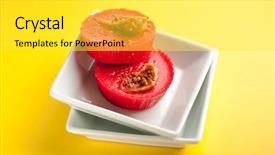  Presentation with filipino - Presentation featuring kutsinta - a filipino sweet rice background and a yellow colored foreground