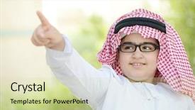  Presentation with arabic - Slides consisting of kuwait - arabic kid background and a soft green colored foreground
