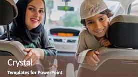  Presentation with woman muslim - Amazing theme having kuwait - happy muslim woman and her backdrop and a violet colored foreground
