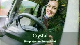  Presentation with woman muslim - Theme consisting of kuwait - happy muslim woman driving car background and a tawny brown colored foreground