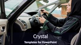  Presentation with woman muslim - Cool new slides with kuwait - happy muslim woman driving car backdrop and a wine colored foreground