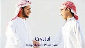  Presentation with eastern - Slide set consisting of kuwait - positive middle eastern young guy background and a sky blue colored foreground