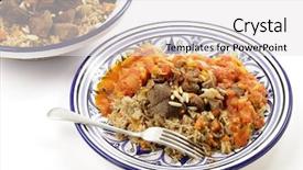  Presentation with arab - PPT theme featuring big round circle dots on a black background bokeh effect background and a wine colored foreground