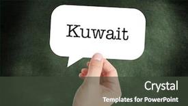  Presentation with kuwait - Theme enhanced with kuwait concept in a speech background and a  colored foreground