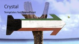 Presentation with kuwait - Presentation with kuwait wooden sign background and a light blue colored foreground