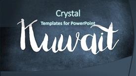  Presentation with kuwait - Slides featuring kuwait written on a blackboard background and a  colored foreground