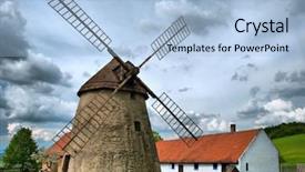  Presentation with czech republic - PPT theme featuring kuzelov southern moravia czech background and a light blue colored foreground