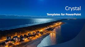  Presentation with dusk - Theme with kuznica-village-by-the-baltic background and a ocean colored foreground