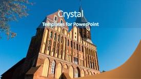  Presentation with sunny doll - Amazing slide deck having kvant - cathedral in kaliningrad russia backdrop and a ocean colored foreground