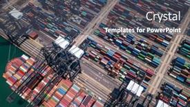  Presentation with container terminal - Colorful presentation theme enhanced with kwai-tsing-hong-kong-02 backdrop and a dark gray colored foreground