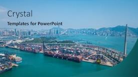  Presentation with container terminals - Slides enhanced with kwai-tsing-hong-kong-02 background and a  colored foreground