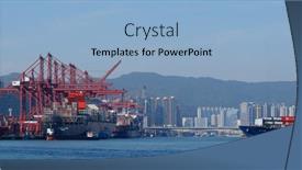 Presentation with container terminals - Slide deck with kwai-tsing-hong-kong-29 background and a light blue colored foreground