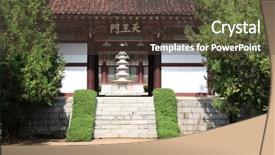  Presentation with north korea - Slides consisting of kwanbob kwanbop pyongyang north korea background and a tawny brown colored foreground