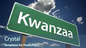  Presentation with clouds - Slides having kwanzaa road sign with dramatic background and a  colored foreground