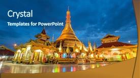  Presentation with tan - PPT layouts featuring kyaik tan lan or kyaikthanlan background and a ocean colored foreground