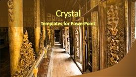  Presentation with golden palace - Theme featuring kyaung temple or golden palace background and a tawny brown colored foreground