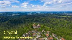  Presentation with castle - PPT theme consisting of kyburg-castle-located-between-zurich background and a tawny brown colored foreground