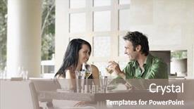  Presentation with belated happy birthday - Presentation theme enhanced with kydney - happy young couple talking background and a gray colored foreground