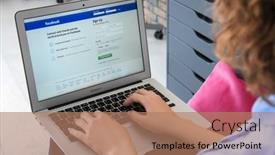  Presentation with facebook - Theme consisting of kyiv-ukraine-october-18-2017 background and a coral colored foreground