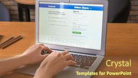  Presentation with facebook - Presentation theme enhanced with kyiv-ukraine-october-18-2017 background and a tawny brown colored foreground