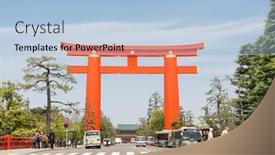  Presentation with heian - Slide deck with kyoto-april-19-big-red background and a light blue colored foreground