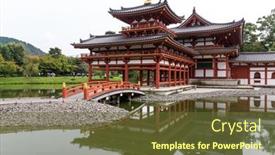  Presentation with traditional japan - Audience pleasing theme consisting of kyoto-japan-04-october-2016 backdrop and a tawny brown colored foreground